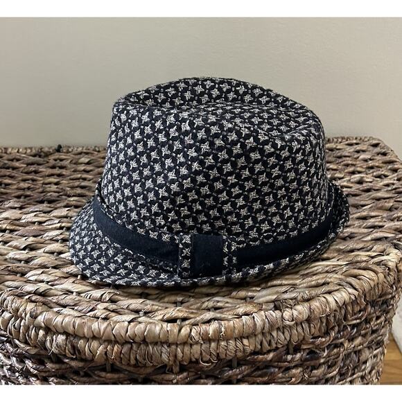 Scala Handmade Fedora Hat Woman Gray And Black One Size - Picture 1 of 6